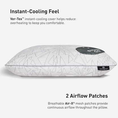Bedgear Storm Performance Pillow, 1.0 Cooling Pillow for Side Sleepers, Medium Firm Support, Ver-Tex Cooling Cover, Air-X Mesh, Washable