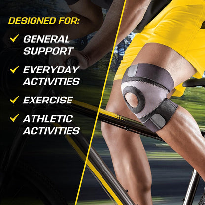 FUTURO Performance Compression Knee Support, Ideal for Everyday Activities, One Size - Black
