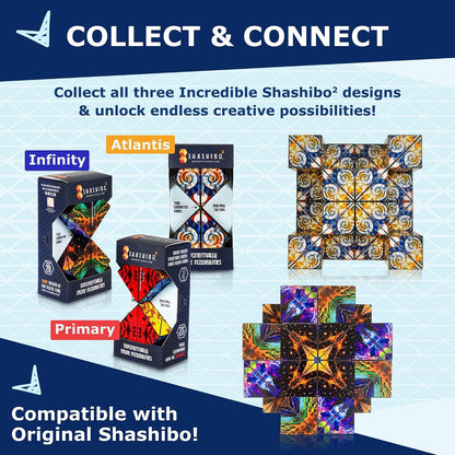 Shashibo DODECA Magnetic Puzzle Cube, Stress Relief Fidget Toy - Colors A