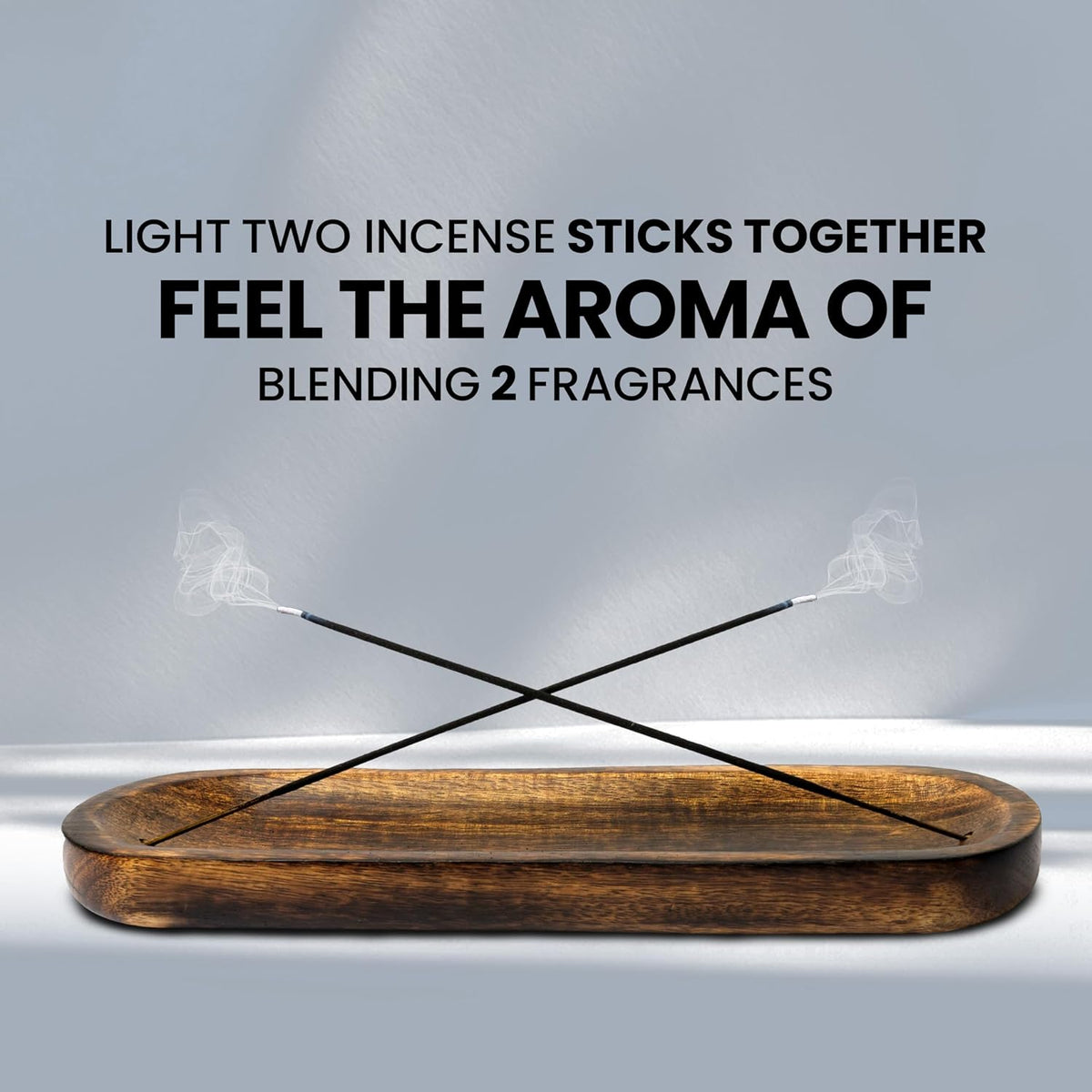 Incense Holder-Incense Burner/Ash Catcher-Handmade Wooden Insence Tray Home Decor 11x4x1.2 Inches