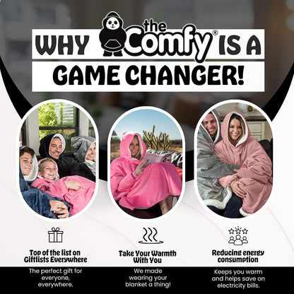 THE COMFY Original | From Shark Tank | Patented | Oversized Sherpa Wearable Blanket Hoodie| Gift for Women & Men | One Size