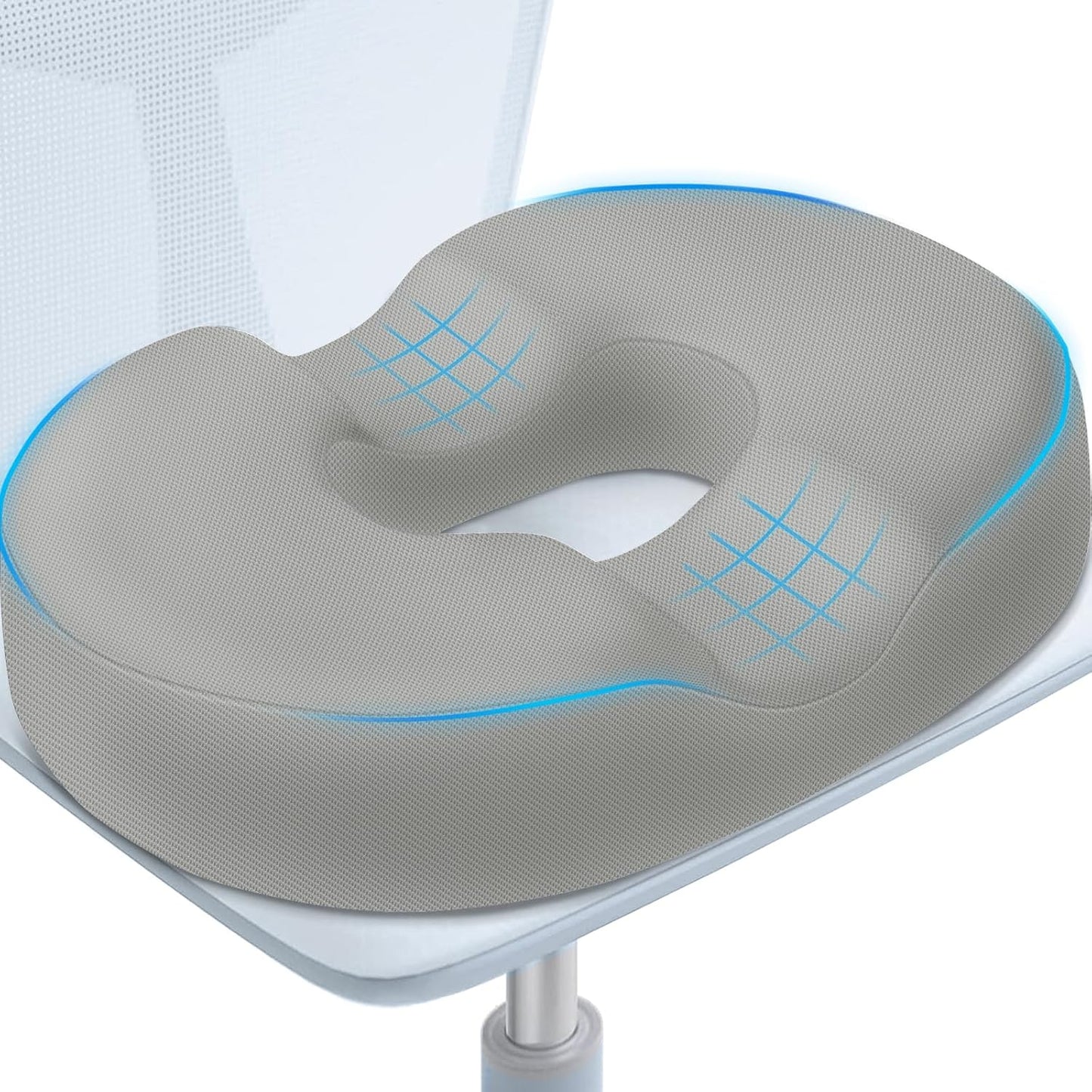 BlissTrends Donut Pillow Seat Cushion,Donut Chair Cushions for Postpartum Pregnancy & Hemorrhoids,Tailbone Pain Relief Cushion,Memory Foam Lifting Cushions for Office&Home Chairs (Black)