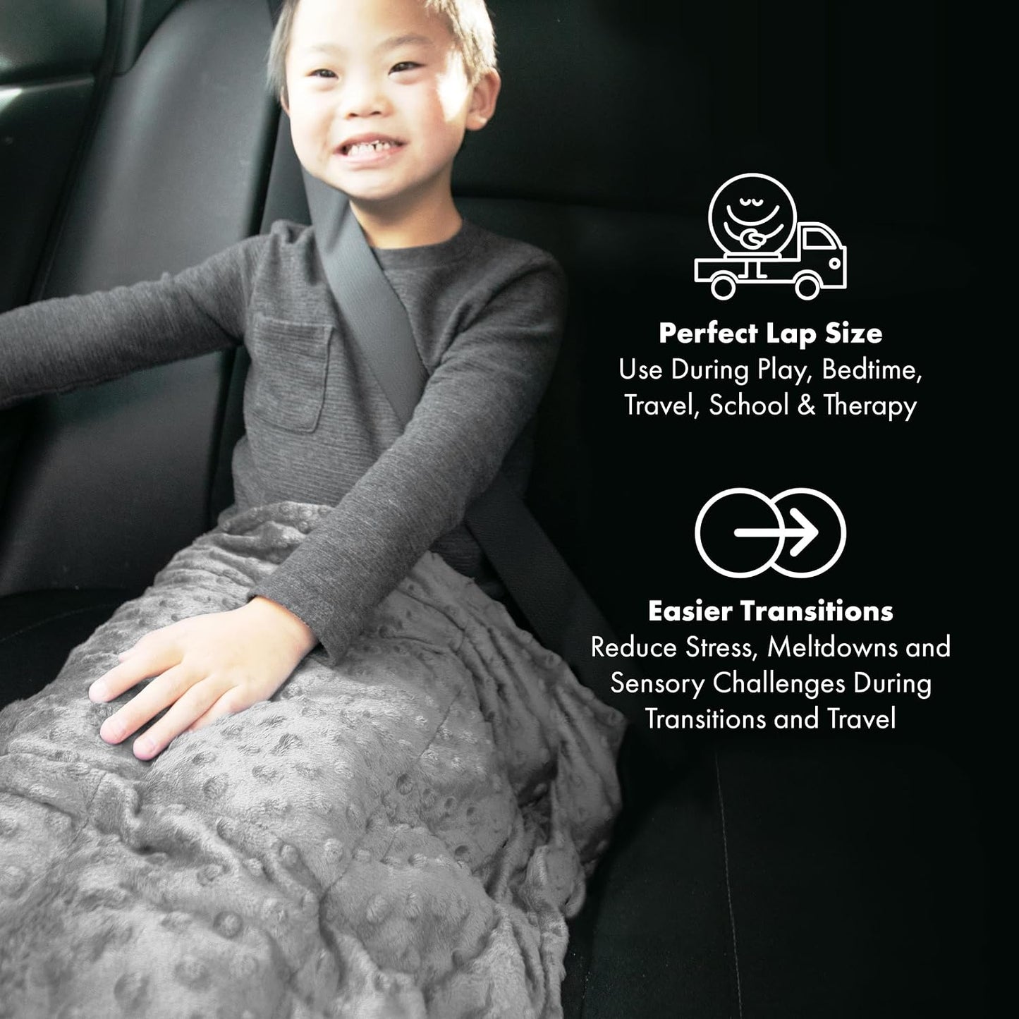 Harkla Weighted Lap Pad for Kids (Deep Blue)