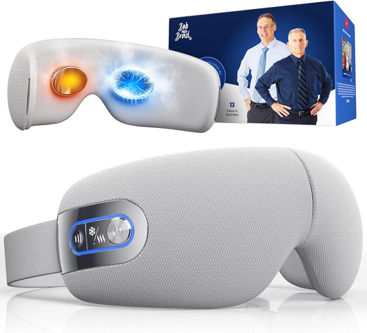 BOB AND BRAD EYEFLOW Eye Massager with Heat & Cooling,FSA Eligible & HSA - Semiconductor Cold Compress Eye Mask for Migraines & Dry Eyes, Heated Temple Massager, Fathers Day Dad Gifts for Men