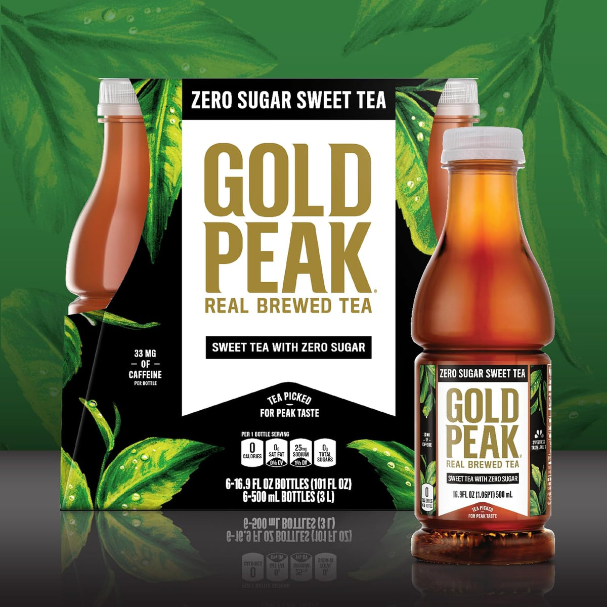 Gold Peak Zero Sugar Diet Iced Tea Drink, 16.9 fl oz