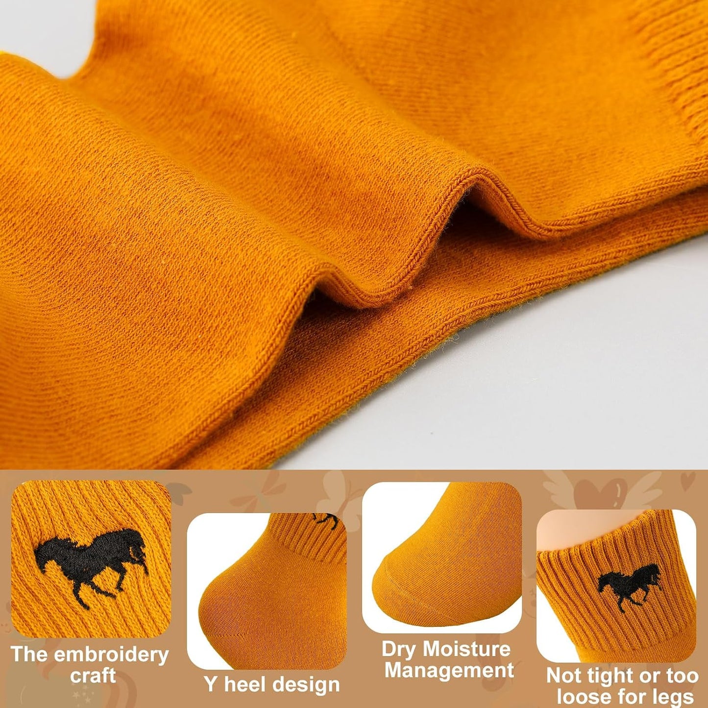 Eurzom 10 Pairs Socks Womens Crew Elastic Ankle Length Cotton Socks Aesthetic Cute Lightweight Low Cut Gifts for Women - Colors A