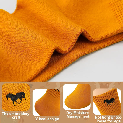 Eurzom 10 Pairs Socks Womens Crew Elastic Ankle Length Cotton Socks Aesthetic Cute Lightweight Low Cut Gifts for Women - Colors A