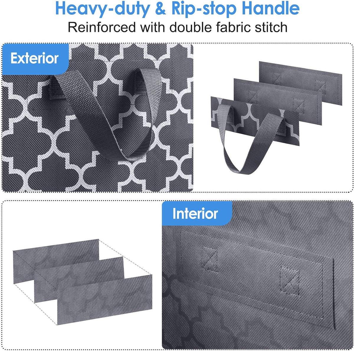 Storage Bags 3 Pack 100L Clothes Organization and Storage Containers