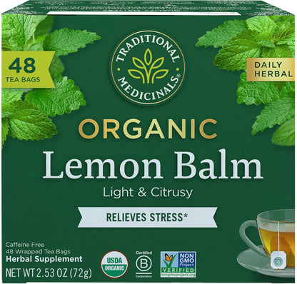 Traditional Medicinals Organic Nighty Night Extra Tea With Valerian Root for Relaxation, 48 Tea Bags