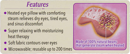 HotHands Steam Therapy Unscented Reusable Eye Pillow, Red, One Size