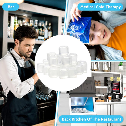 360 Pack Reusable Ice Cubes Refreezable Ice Cubes Without Diluting Reusable Ice Cubes for Drinks Large Pack Ice Cube Frozen BPA Free for Party Bars Ice Bath Camping