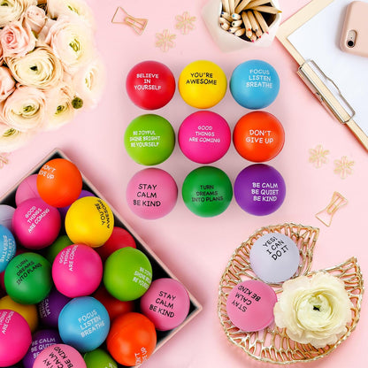 SHQDD Stress Balls for Adults, 8PCS Foam Stress Relief Toys for Kids & Adults, Bulk Squeeze Balls for Office Relief Employee Appreciation, Classroom Prizes, Student Gifts, Perfect Party Favors