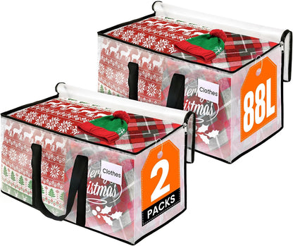 RoomHacks Moving Bags, Heavy Duty Large Storage Bags, 88L, Clear