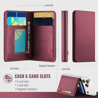 Vinich for MagSafe Wallet Magnetic RFID Blocking Card Holder, Rose Pink