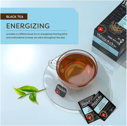 Wissotzky English Breakfast Black Tea (6 Pack - 120 Tea Bags) | Robust & Invigorating Tea | Antioxidant Rich | Energizing Black Tea Bags