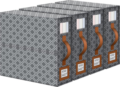 Large Bed Sheet Organizers and Storage for Linen Closet, Grey