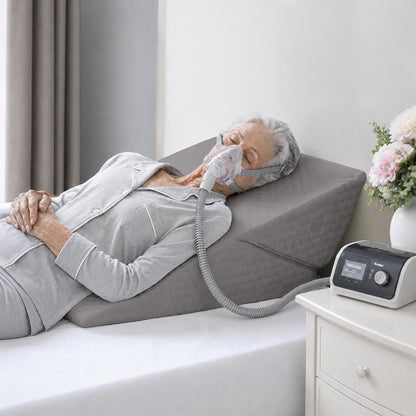 Wedge Pillow for Sleep Apnea, 12 Inch Adjustable Height Bed Wedge Pillow for Chronic Pain, Handicapped Individuals, and Long Term Care and Positioning