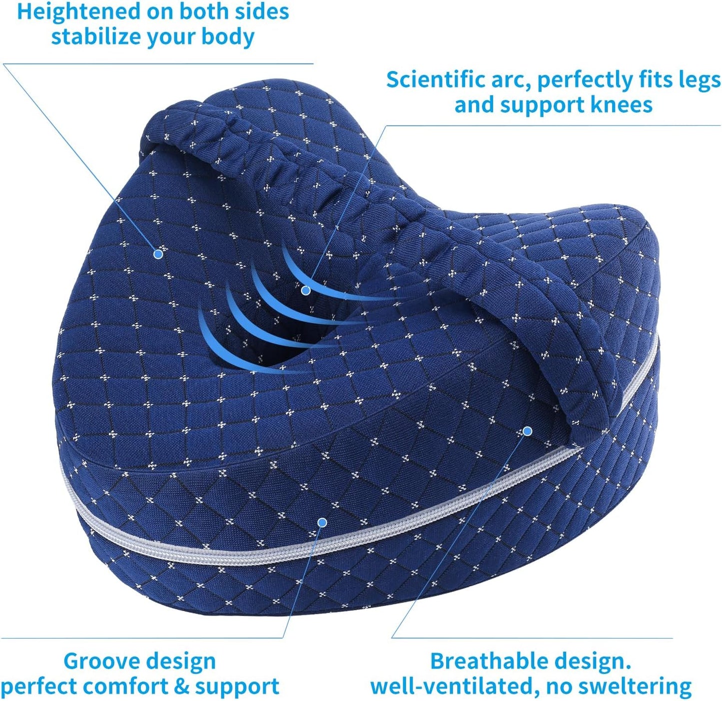 Vertdens Leg Pillow, Knee Pillow for Side Sleepers, Leg Pillows for Sleeping, Knee Cushion for Sleeping,Suitable for Relieving Leg, Back, Knee Pain