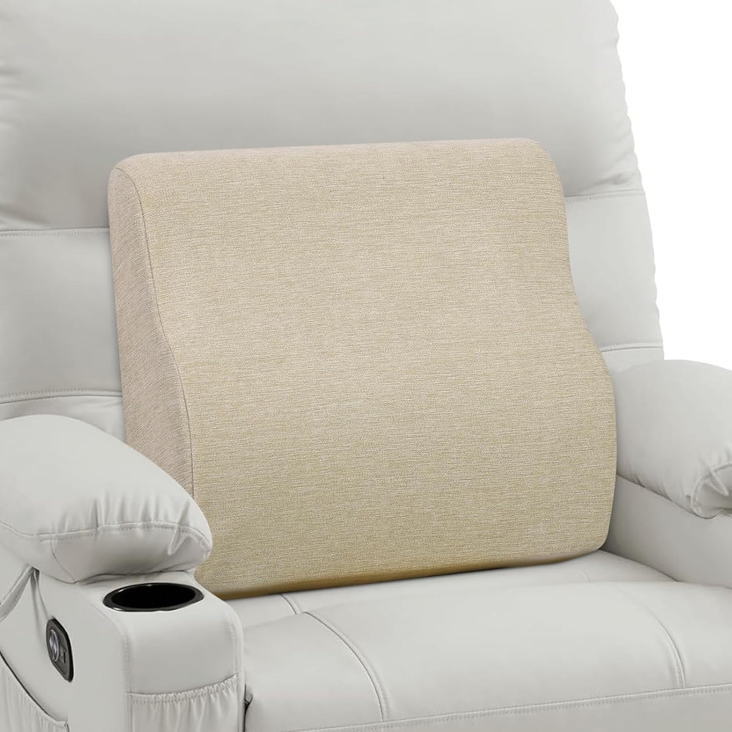 Back Support Pillow for Recliner Dual Layer Lumbar Support Pillow with Gel Memory Foam Ergonomic Orthopedic Couch Lumbar Cushions for Elderly Lower Back Pain Relief Washable Cover Brown