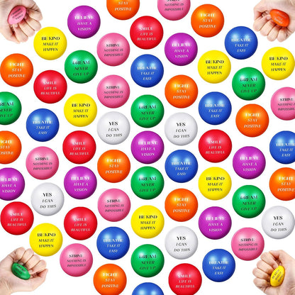 Blulu 60 Pcs Stress Ball Bulk for Adult Kid, Stress Relief Balls