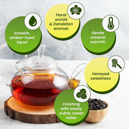 Wu Mountain Tea Organic Oolong Tea Loose Leaf, 1 lb – Premium Whole Leaf Chinese Oolong Tea Leaves, Smooth & Aromatic