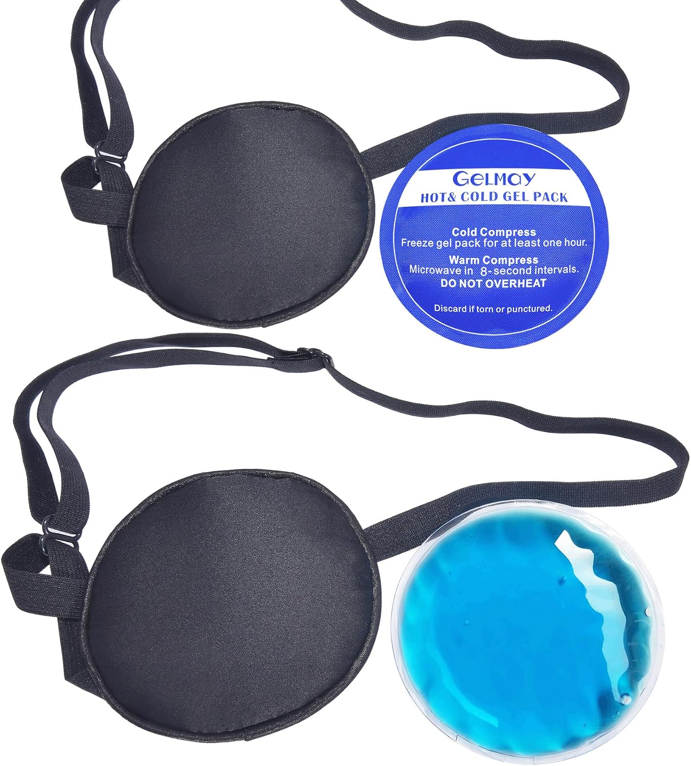Cooling Eye Patches for Puffy Eyes, Pure Silk Ice Eye Patch, Single Eye Mask, Medical One Eye Cover Cold Hot Therapy Strabismus Lazy Eyes After Surgery Adult Kid Pirate Eyepatch (Pink-New)