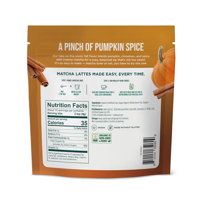 Jade Leaf Matcha Latte Mix, Pumpkin Spice, 91g / 3.2oz