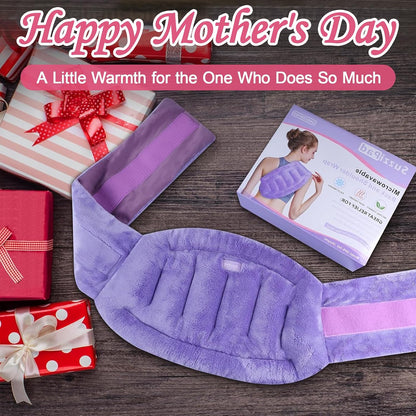 SuzziPad Microwave Heating Pad for Back and Lumbar Discomfort, Microwavable Heating Pads with Moist Heat, Hands-Free Heat Wraps for Back, Stomach and Neck, Warm Compress for Daily Relaxation