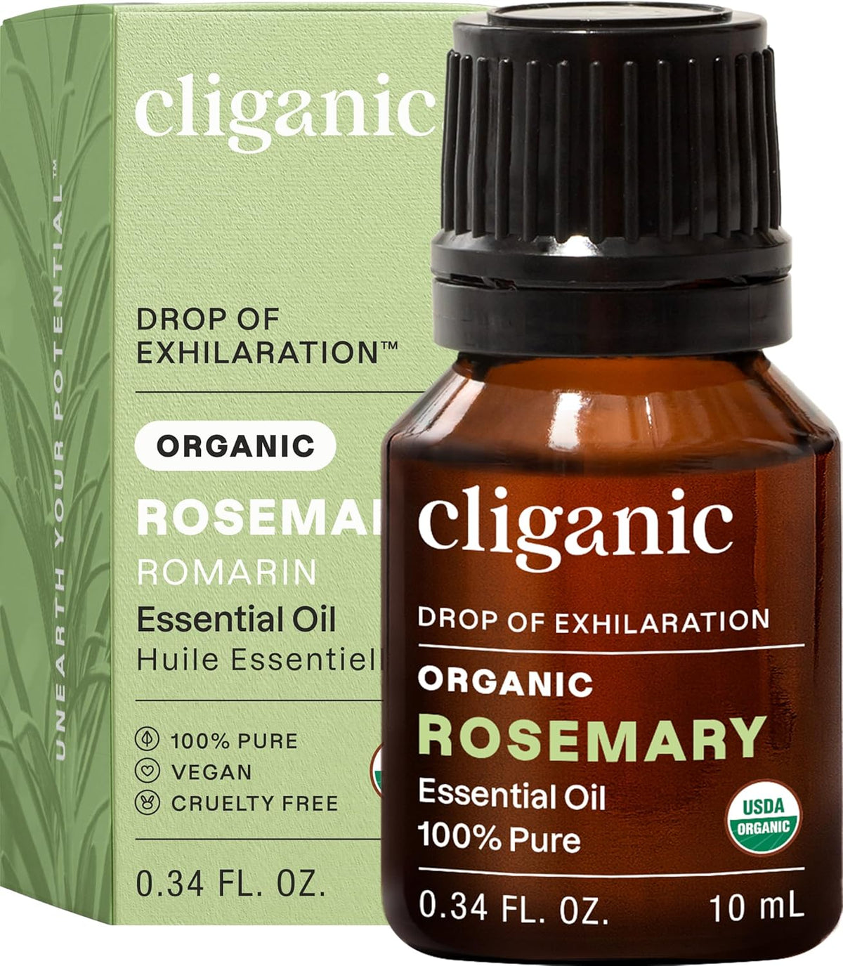 Cliganic Organic Lavender Essential Oil for Diffuser, 100% Pure, 0.33 Fl Oz