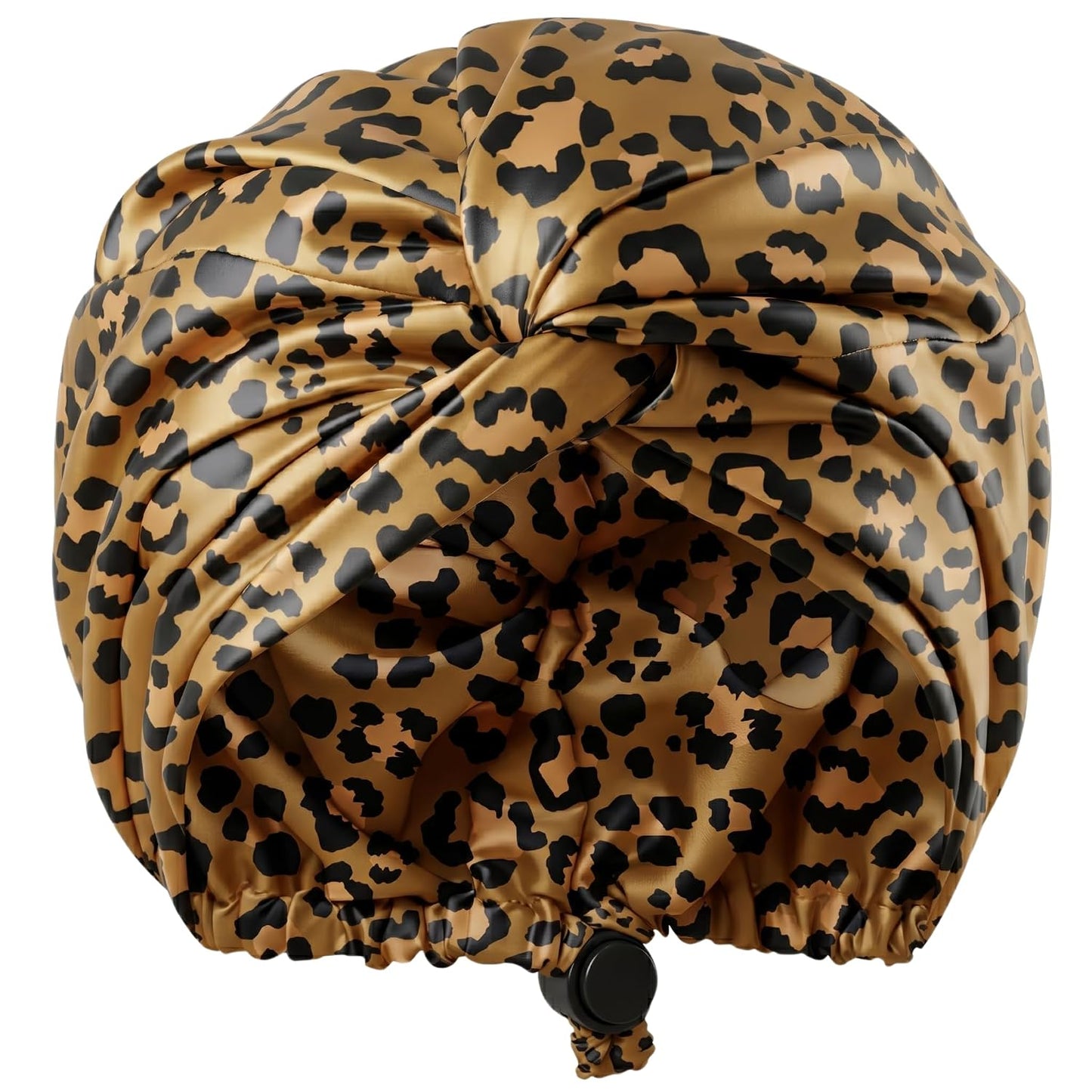 Adjustable Silk Satin Bonnet for Sleeping Hair Wrap, Double Layer Sleep Cap, Night Turban for Large Long Curly Braid Women Men Hair - Matcha Green