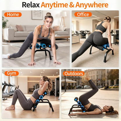 Mini Inversion Table with Rollers, Spinal Decompression Table Rollers | Back Extension Machine for Back Pain Relief, Easy to Assemble & 297 Weight Capacity, Home Gym Equipment