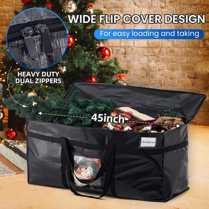 TAILI 69 Gallon Extra Large Storage Bags with Visible Window,Blue
