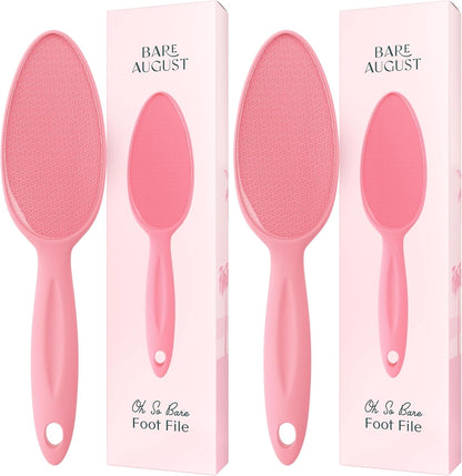 Bare August Glass Foot File Callus Remover- Heel Scraper & in Shower Foot Scrubber Dead Skin Remover - Pedicure Foot Buffer for Soft Feet