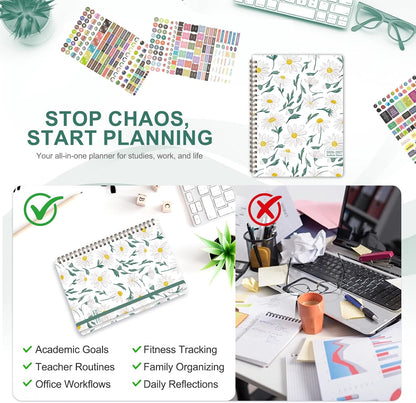 Planner 2026-2027, Weekly and Monthly Calendar Planner, JUL 2026 - JUN 2027 | Academic Year, Daily Agenda Book, A5(6.3'' x 8.5''), Sprial Bound, Inner Pocket, Office School Use