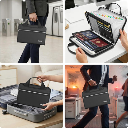 Tamfile Fireproof Accordion File Organizer, Expanding File Folder