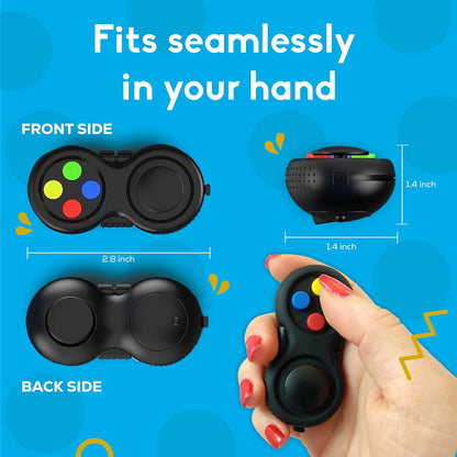 PILPOC theFube Fidget Cube, 6-Sided Stress Relief Infinity Cube for Adults & Kids, Boosts Concentration, Mindfulness Aid, Silent & Audible Modes, Stocking Suffers for Boys, Kids and Adults (Midnight)