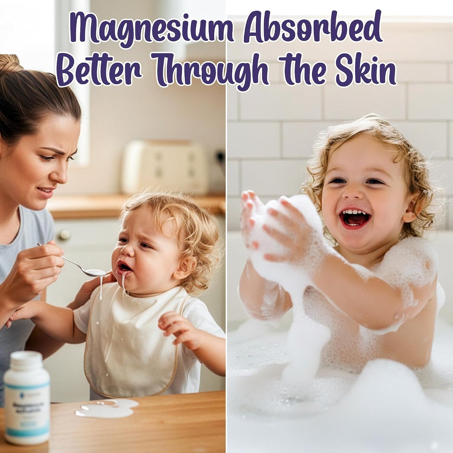 Aromasong Magnesium Flakes for Kids Bath – Pure Dead Sea Salt Bath Flakes for Kids, Toddlers & Babies | Gentle Calming Epsom Salt Alternative | Soothing Bedtime Detox Soak (48 Ounce (Pack of 1))