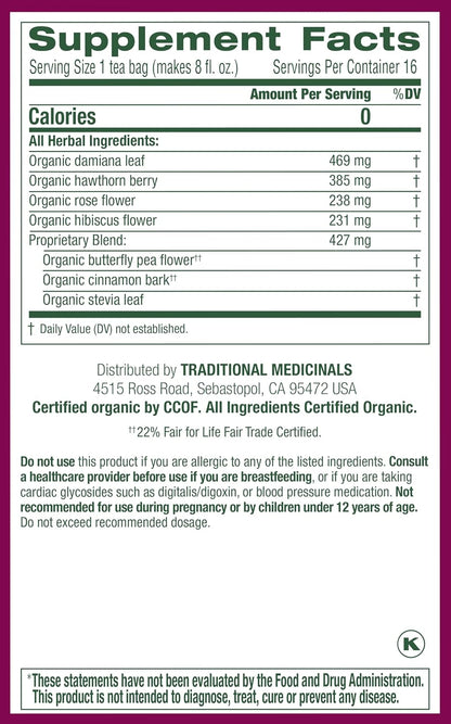 Traditional Medicinals Organic Rosy Mood, 16 Tea Bags