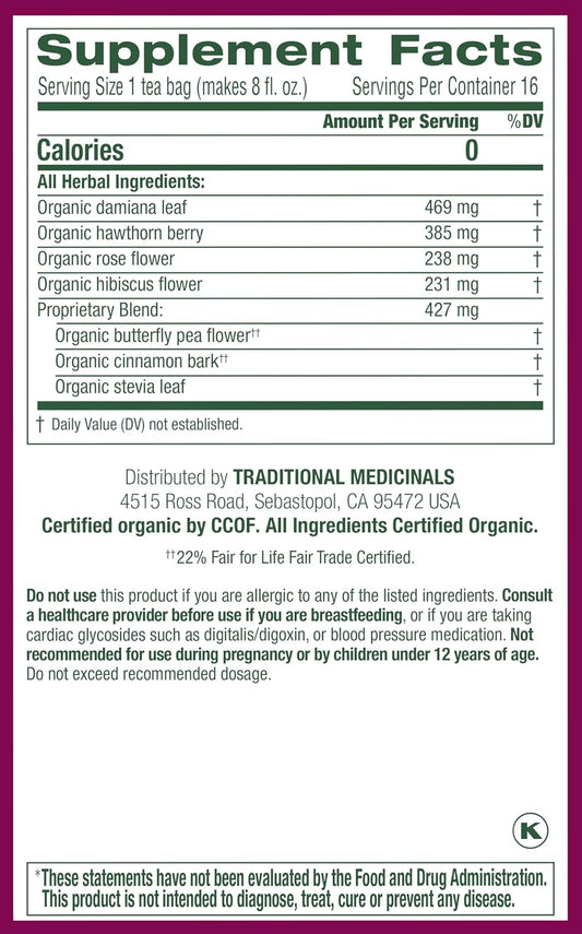 Traditional Medicinals Organic Rosy Mood, 16 Tea Bags
