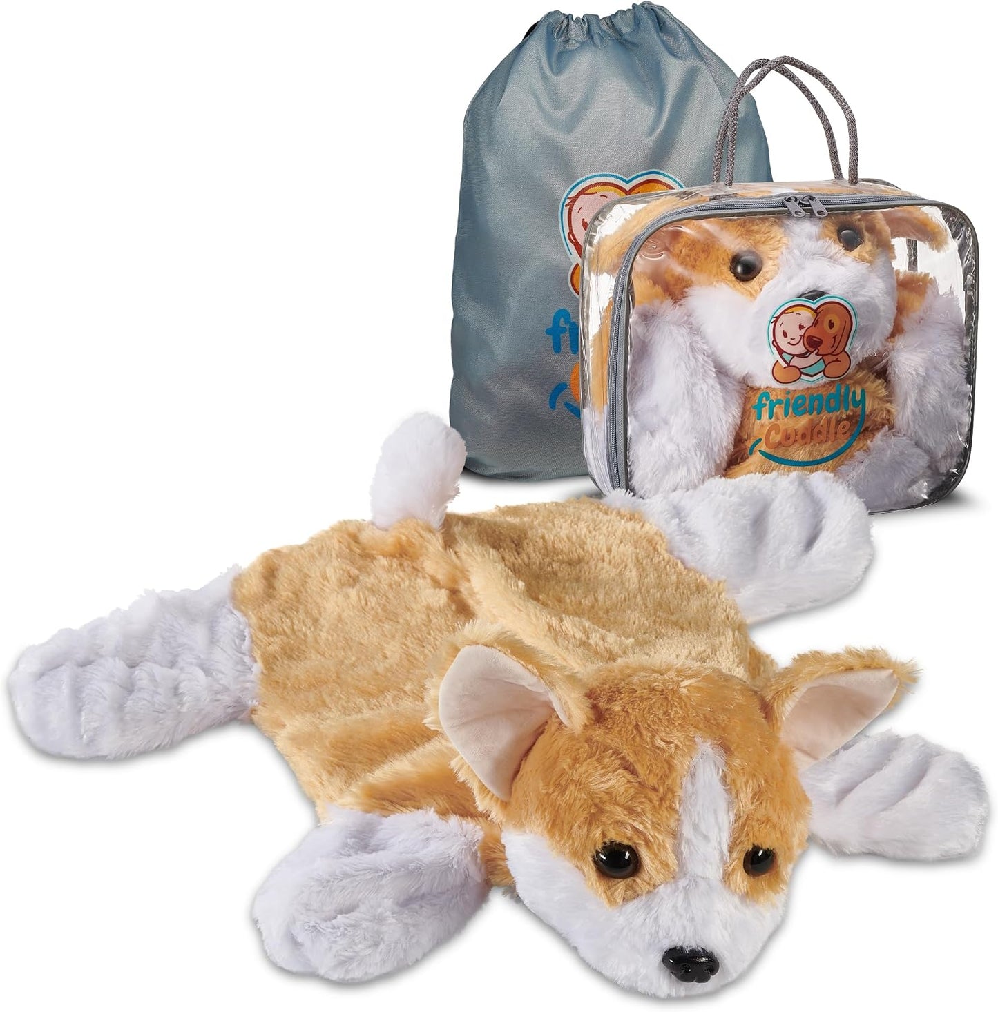 FRIENDLY CUDDLE Weighted Lap Blanket for Kids & Adults – Kids Weighted Blanket – ASD, Sensory Processing Weighted Stuffed Animals Dog Toy – Microwavable Weighted Lap Pad for Kids, 5 Lbs.
