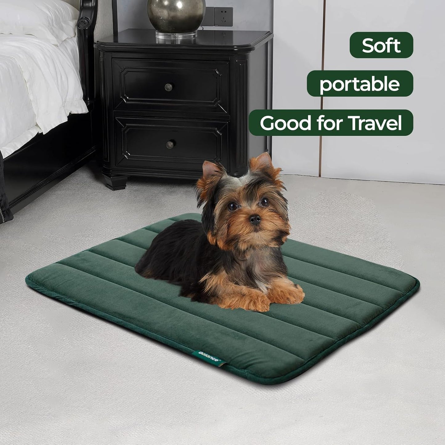 BALANCE Dog Crate Pad, Dog Foam Crate Mat Kennel Pad, Washable Water-Resistant Pet Bed Flat Dogs Cage Mat for Large Dogs