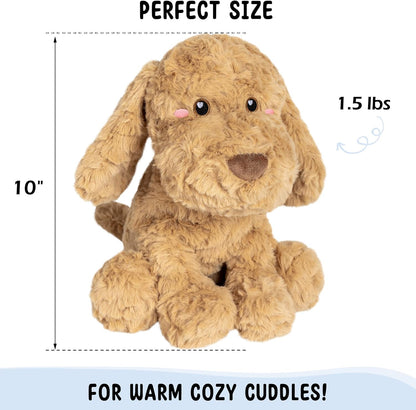 Bunny Microwavable & Weighted Stuffed Animals - 1.5 Lbs Unscented Heating Pad for Period Cramps Pain Relief and Anxiety, Cute Bunny Plush Toys Gifts for Women Girls Adults and Kids by Happy Fuel