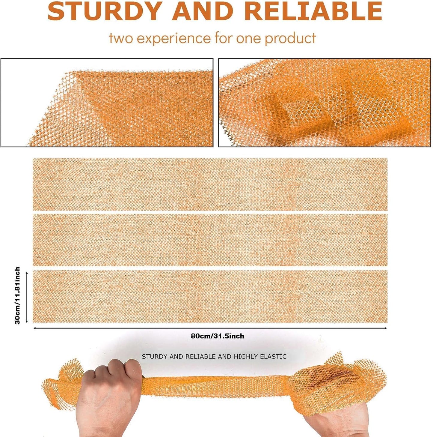 UJFQBH 3 Pieces African Bath Sponge African Net Long Net Bath Sponge Exfoliating Shower Body Scrubber Back Scrubber Skin Smoother,Great for Daily Use (Pink,Yellow,Purple)