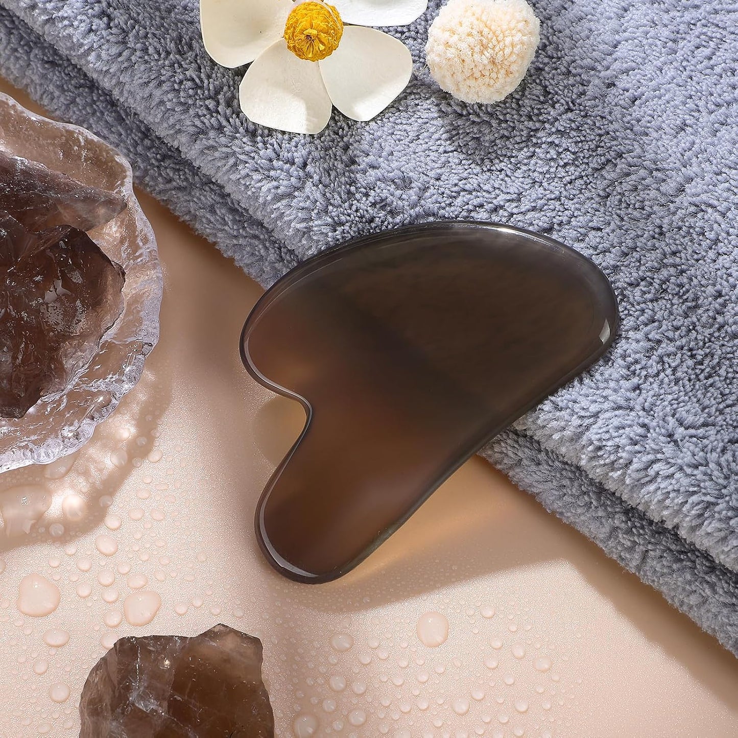 rosenice Gua Sha Facial Tools Guasha Tool Gua Sha Jade Stone Manual Massage Sticks for Jawline Sculpting and Puffiness Reducing for Face Body Tensions Reduce Festive Gifts