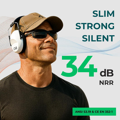 Pro For Sho 34dB NRR Hearing Protection Ear Muffs – Highest NRR Compact Design Ear Protection for Loud Events & Sensory Use