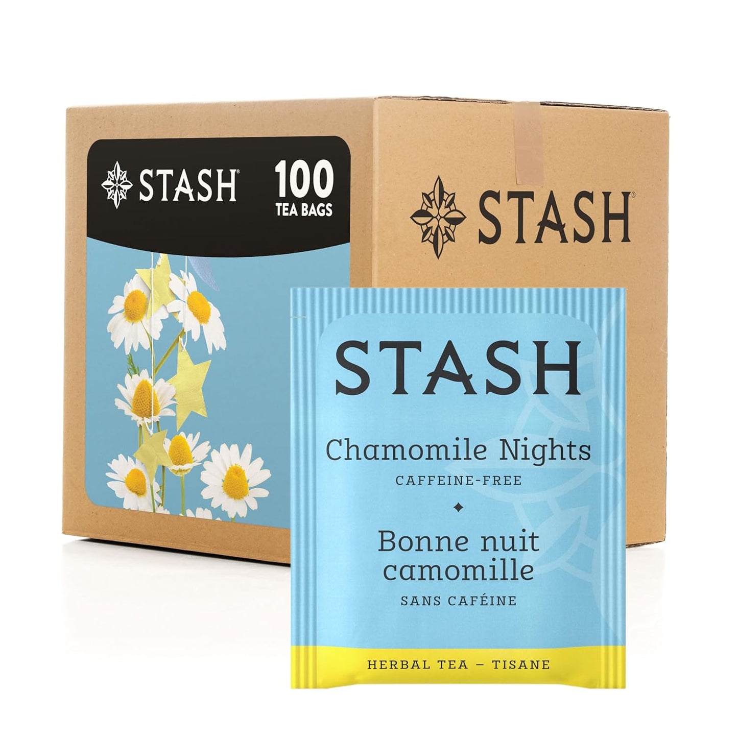 Stash Tea Chamomile Herbal Tea, 100 Count (packaging may vary) - Colors A
