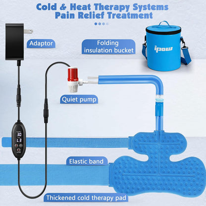 Ice Machine for Shoulder After Surgery, Portable Cold Therapy Machine for Shoulder, Ice Therapy for Recovery, Ideal for Sport Injuries, Pains Relief, Strain & Stiffness, Sprain Swelling
