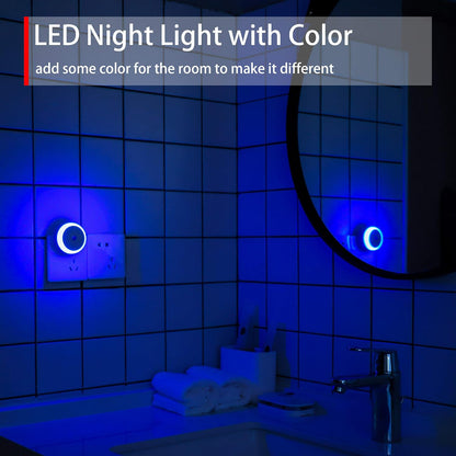 Amber Night Light Plug in, Dusk to Dawn Sensor, Blue Light Blocking, Automatic Nightlight, Energy Efficient, 2 Pack LED Night Lights Plug into Wall, for Bathroom, Bedroom, Kitchen, Hallway, Stairway