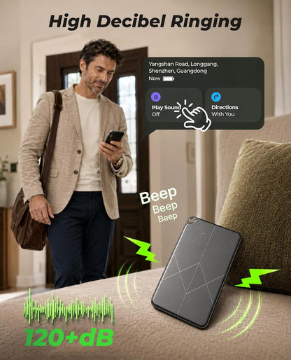 2026 Wallet Tracker Card for Android & iOS - Slim Tracking Card for Wallet GPS Tracker for Luggage Passport Keys, Wireless Charging Bluetooth Tracker Card, Works with Google Find Hub & Apple Find My