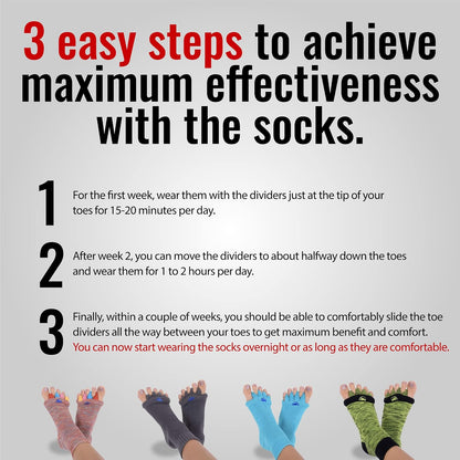 My Happy Feet Foot Alignment Socks with Toe Separators – Holiday Socks for Women & Men - Cozy Christmas Gift Idea